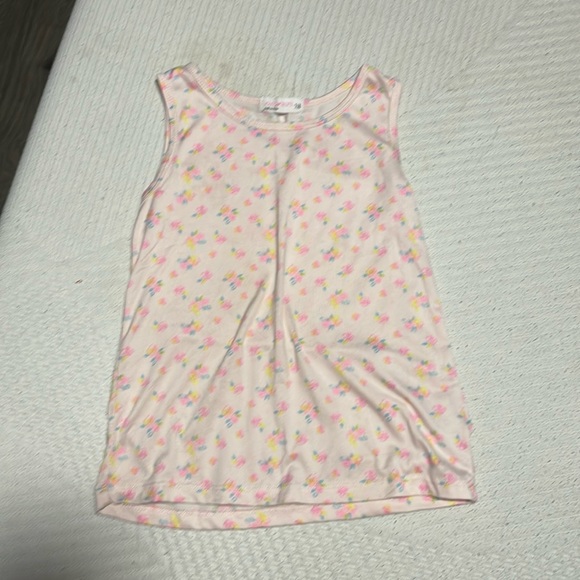 Girls flower pink tank Top size 7/8 - Picture 1 of 2